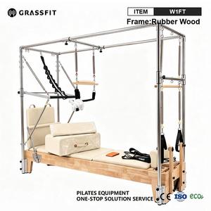 Machine de Pilates Reformer Cadillac 2-en-1 en bois, modèle Low Leg, avec <span class=keywords><strong>tour</strong></span> complète, pour studio commercial - Product Image 5