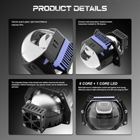 Nouvel Arrivage – Lentille de projecteur laser Bi-LED 3,0 pouces 12V 24V 72W universelle pour phare de voiture, rénovation 6000K, éclairage haute luminosité