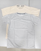 Kaos Pria Rajut Waffle Kerah Bulat Lengan Pendek, Model Baru Musim Panas, Ukuran Besar, Bahan Sutra Es Tipis, Gaya Retro
