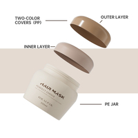 Pot de crème pour soins de la peau en PE de 220 ml, sur mesure, de luxe, vente directe d'usine, nouveau design, emballage cosmétique, pot en plastique PE avec robinet