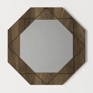 Espelho de madeira de parede decorativa moderna do pablo