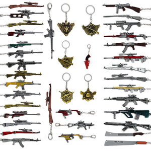 <span class=keywords><strong>Porte</strong></span>-clés en métal de simulation, pistolet de jeu de simulation en alliage de zinc, vente chaude - Product Image 3