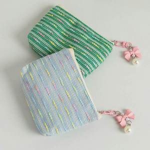Petite pochette de rangement pour pièces de monnaie, porte-monnaie en tissu avec fermeture éclair, sac de voyage, mini portefeuille de poche pour fille, femme, cadeau cosmétique - Product Image 3