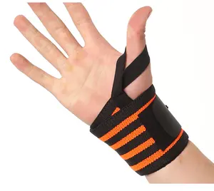 Sport Polsband Met Met Duim Omwikkelde Compressie Polsband Voor Gewichtheffen En Fitness Bescherming