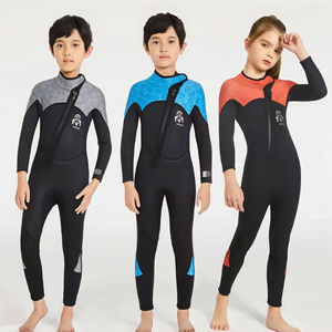 เว็ทสูทยางนีโอพรีนหนาสำหรับวัยรุ่นสำหรับเด็กผู้ชายเด็กผู้หญิงเด็กขนาดใหญ่พิเศษมีซิปรูดรูดซิปหน้าอกใส่ดำน้ำเล่นเซิร์ฟได้และว่ายน้ำ - Product Image 3