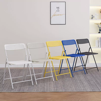 Kursi Lipat Jaring Modern ZDY-40 Warna Beige, Dudukan Plastik Bernapas, Rangka Logam Putih, Untuk Taman dan Ruang Makan Luar Ruangan