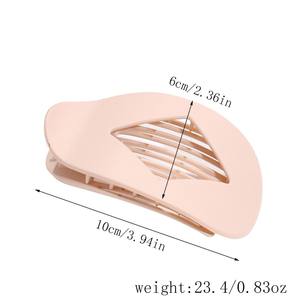 Pince à cheveux bec de canard à forte adhérence, en plastique PC, simple, ovale et plate, accessoire capillaire très vendu - Product Image 2