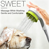 Brosse de massage et pulvérisateur pour animaux de compagnie pour le bain des chiens - Matériau ABS avec fonction intégrée