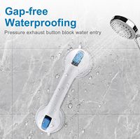 Barre d'appui à succion amovible Main courante de sécurité pour salle de bain Rail de support mural pour toilettes et douche