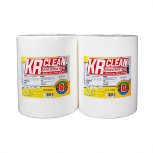 Lingettes de service alimentaire KR CLEAN en tissu non tissé, chiffons de nettoyage jetables pour la cuisine, pour l'utilisation avec les boissons et les aliments - Product Image 1