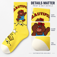 Chaussettes personnalisées OEM pour adultes, chaussettes d'automne en polyester/nylon/coton/bambou/laine, résistantes aux déchirures, sans couture, impression numérique 360° complète