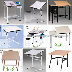 Scrivania Pieghevole Moderna Regolabile in Altezza con Piano Ribaltabile e Inclinabile per Artisti, Studenti, Architetti, per Ufficio e Casa - Product Image 4