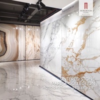 Dalles de porcelaine grand format extra large en pierre frittée 1200x1200 à 1600x3200 mm pour sols, murs et façades, imitation marbre artificiel