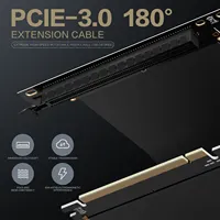 ASIAHORSE | PCIE विस्तार केबल 16x उच्च गति के साथ शुद्ध तांबे galvanizing प्रक्रिया कोर 90/180 डिग्री