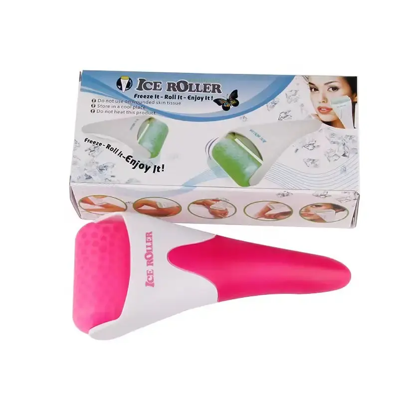 Chi phí-hiệu quả cao Quà Tặng chất lượng hồng bán buôn da ICE Con lăn mặt massager loại bỏ bọng Ice Con lăn cho khuôn mặt