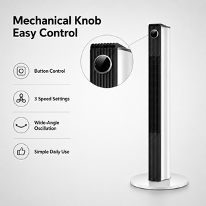 <span class=keywords><strong>Ventilateur</strong></span> tour de refroidissement moderne à oscillation verticale puissante de 70 degrés, avec écran LED de 46 pouces, idéal pour la maison - Meilleures ventes - Product Image 4