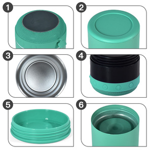 Vaso de Viaje Personalizado de 20 oz, Doble Pared, Acero Inoxidable 18/8, Aislado, con Altavoz Inalámbrico LED - Product Image 4