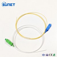 Sunet Pigtail de Fibra Óptica Simplex Monomodo de Alta Calidad SC APC UPC 0.9mm 2.0mm PVC/LSZH G657A1 A2 G652D