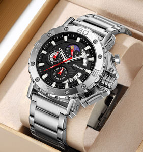 SKMEI 9344 트렌디 한 남자의 석영 시계 골동품 스타일 비즈니스 남자 패션 럭셔리 디자인 블랙 스틸 방수 석영 시계 - Product Image 2