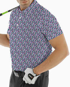 Deolax เสื้อโปโลผู้ชายผ้าสแปนเด็กซ์โพลีเอสเตอร์ระบายอากาศได้ดีพิมพ์ลายแบบยืดได้4ทิศทาง - Product Image 4