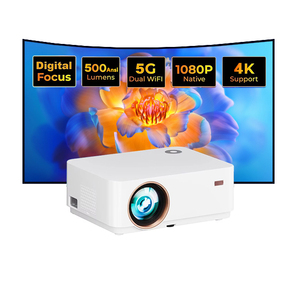 500Ansi Lumens 1080P xách tay LCD chiếu BT WIFI Android 11 thông minh video projetor proyector cho ngoài trời Movie cắm trại du lịch - Product Image 1