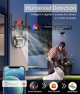 6MP không thấm nước <span class=keywords><strong>IP</strong></span> an ninh Hệ thống <span class=keywords><strong>camera</strong></span> không dây 4G mạng với PTZ ba ống kính Ba Lượt xem nhà sử dụng con người theo dõi 2 cách âm thanh - Product Image 4