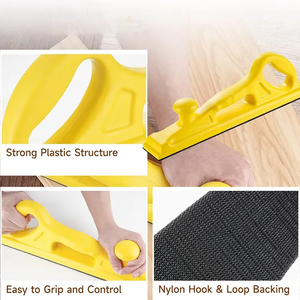 Pexmentas अपघर्षक हाथ सैंडिंग पैड हुक लूप डिस्क हाथ रेत कागज धारक लकड़ी पॉलिश के लिए - Product Image 5