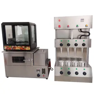 Horno de parrilla de maíz, máquina cónica para hacer pizza, máquina de helado de cono, máquina eléctrica para hacer cono de helado de chimenea
