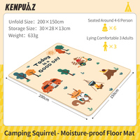Matelas de pique-nique Kenquaz durable, extra large 200x150cm, pliable, imperméable, en tissu Oxford, toutes saisons, plage, camping