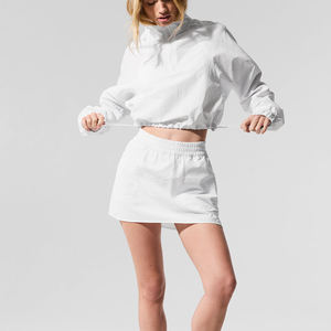 Chaqueta Deportiva Personalizada con Logotipo, <span class=keywords><strong>Anorak</strong></span> de Gimnasio 100% Nailon, Chaqueta Corta Ligera con Cierre de Cremallera para <span class=keywords><strong>Mujer</strong></span> - Product Image 5