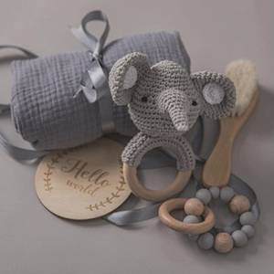 100% Bamboo cotton Muslin Shower Baby Gift Sets, 3-12 Months Pattern Design Natural New Born Baby Blanket Gift Box