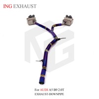 Catback d'échappement en alliage de titane ING pour Audi A5 B9 2.0T 2017 avec vannes de silencieux système de tuyaux d'échappement de réglage automatique