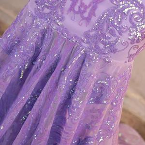 2024 mode une manche 9 couleurs robes de bal noir paillettes dentelle appliques bijou volants fille africaine soirée sirène <span class=keywords><strong>Dre</strong></span> - Product Image 3