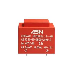 ei 42 9VA input 230v 220v 115v 110v output 6v 9v 12v 15v 18v 24v step down encapsulated transformer