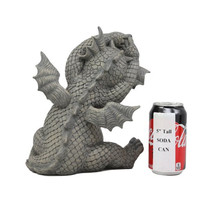 Statue de dragon de jardin en résine, figurines de jardin zen pour la décoration extérieure et de bureau, statuette de dragon à motifs animaliers