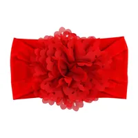 OFFRE SPÉCIALE!!! Bandeau en Nylon, accessoires pour cheveux, grande fleur, en mousseline de soie ou en satin, pour bébés, vente en gros