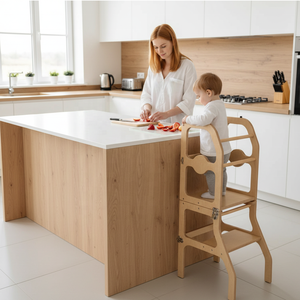 OEM/ODM Torre de aprendizaje de madera para niños pequeños Juego de mesa y silla convertible multifuncional Torre de aprendizaje 3 en 1Ktchen - Product Image 2