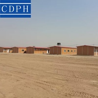 Bâtiment de bureau modulaire pour camp de réfugiés, abri temporaire préfabriqué, structure en acier galvanisé pour les secours d'urgence et la solidarité humaine