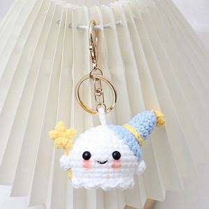 Pendentifs et porte-clés fantômes mignons en tricot faits main de haute qualité, petites poupées tricotées pour Halloween, petit cadeau - Product Image 6