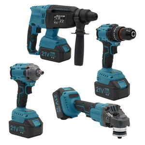 21V Multi-Functional Power Tool Set Electric Drill Grinder Wrench Rechargeable Lithium Battery Plastic Case High-Power Brushless - Product Image 3