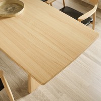 HANYEE Ensemble de table à manger de luxe en bois massif Taille et couleur personnalisées Meubles en bois de pin et de frêne Table à manger en bois d'usine