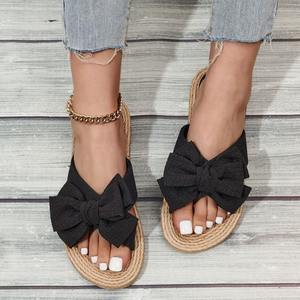 <span class=keywords><strong>Sandali</strong></span> estivi in <span class=keywords><strong>corda</strong></span> di canapa di grandi dimensioni da donna abbigliamento Outdoor moda Casual maglia piatta con Design a fiore grande vendita calda - Product Image 5