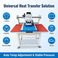 Presse de transfert thermique DTF semi-automatique pneumatique à double station haute pression 16 x 24 pieds pour T-shirts, vêtements et strass 110V
