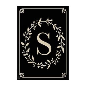 Индивидуальная Классическая монограмма Садовый флаг 12*18 дюймов двухсторонняя печать на открытом воздухе украшение газона Буква S Садовый флаг - Product Image 2