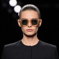 Lunettes de soleil rondes surdimensionnées vintage, style rétro, monture épaisse œil de chat, protection UV400, en acétate, mode européenne, personnalisables avec logo, vente en gros OEM
