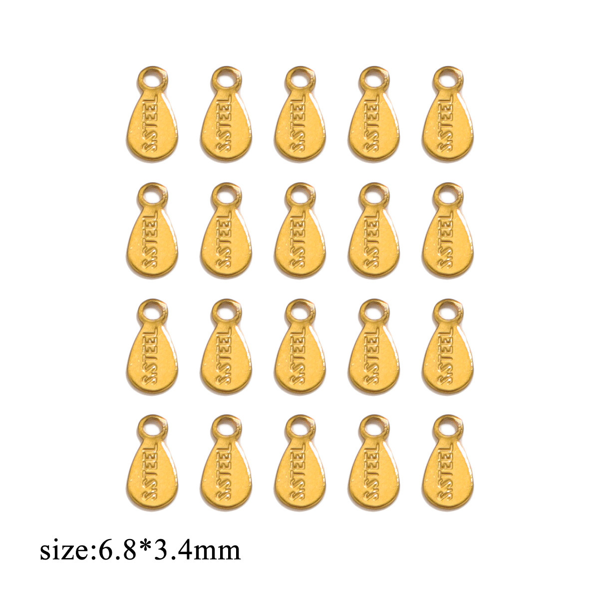 Gold-short 8-shaped engraving s.steel