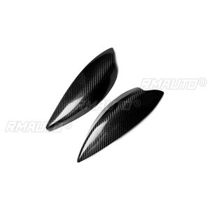 1 par de cubiertas embellecedoras de fibra de carbono auténtica para faros delanteros (cejas/párpados) para Subaru Impreza WRX STI 2002 2003, calcomanías para faros de coche - Product Image 2