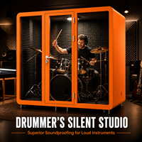 Cabine insonorisée de grande taille pour la musique, studio d'enregistrement acoustique, salle silencieuse modulaire privée pour musiciens Sinjoyin