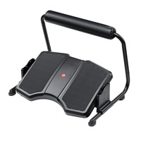 TWINCO repose pied en plastique et acier, hauteur réglable, repose-pieds ergonomique sous le bureau pour le bureau