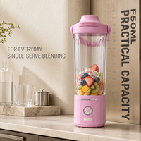 Mixeur Portable USB Rechargeable 550ml Sans BPA Anti-fuite 6 Lames pour Smoothies avec Option OEM en Gros pour Salons de Santé et de Beauté
